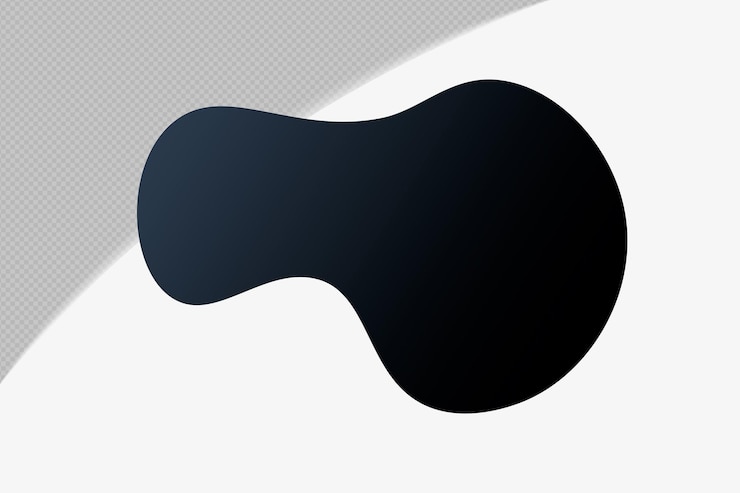PSD abstract shape transparent gradient element with black midnight mirage color template psd png design