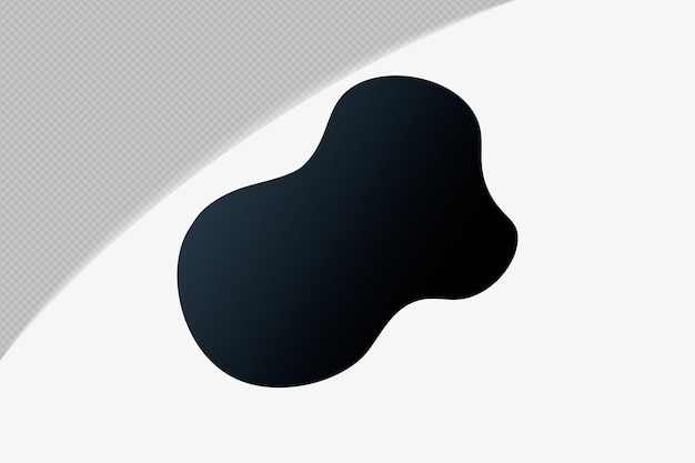 Abstract shape transparent gradient element with black midnight mirage color template psd png design