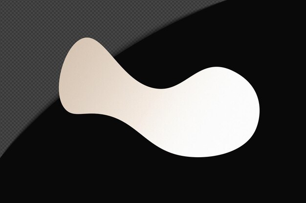 abstract shape transparent gradient element with calm soft white color template psd png design