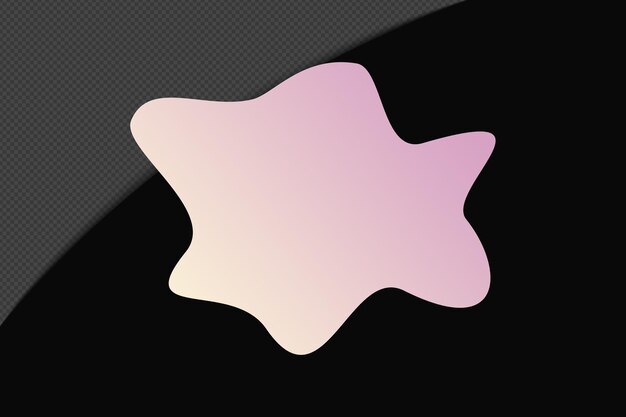 PSD abstract shape transparent gradient element with pink soft color template psd png design