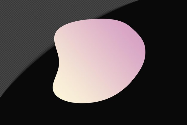 Абстрактная форма прозрачная градиентный элемент с розовым мягким цветом шаблон psd png дизайн