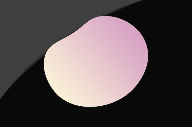 PSD abstract shape transparent gradient element with pink soft color template psd png design