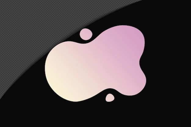 abstract shape transparent gradient element with pink soft color template psd png design