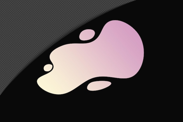 abstract shape transparent gradient element with pink soft color template psd png design
