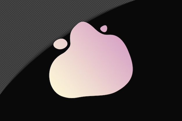 abstract shape transparent gradient element with pink soft color template psd png design