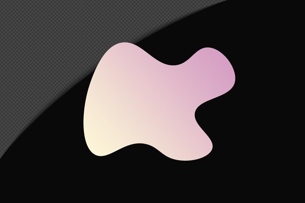 abstract shape transparent gradient element with pink soft color template psd png design