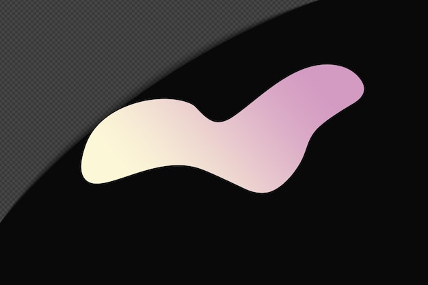 abstract shape transparent gradient element with pink soft color template psd png design