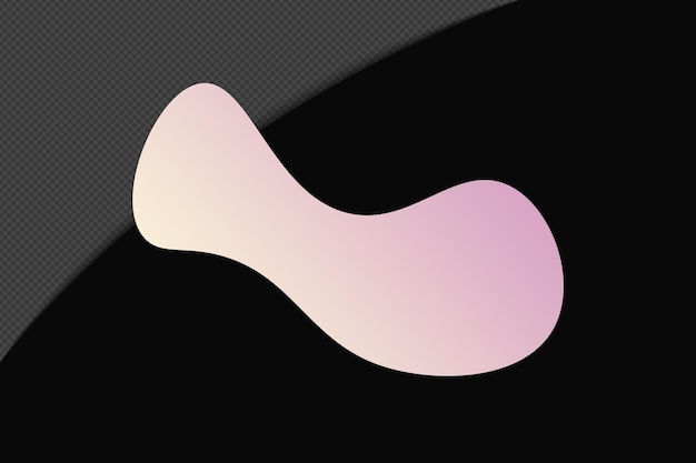 abstract shape transparent gradient element with pink soft color template psd png design