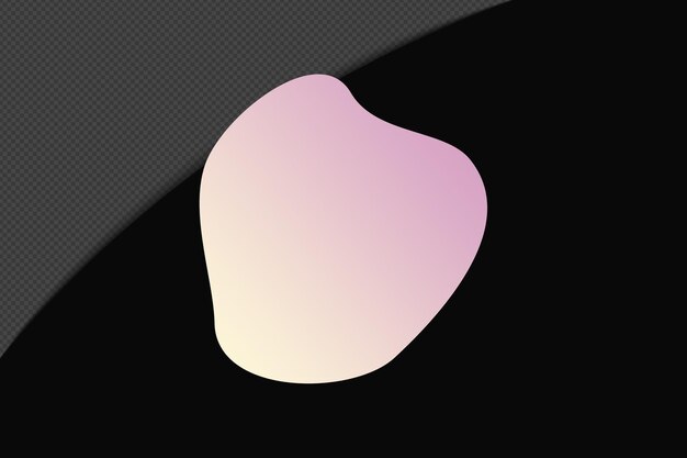 abstract shape transparent gradient element with pink soft color template psd png design