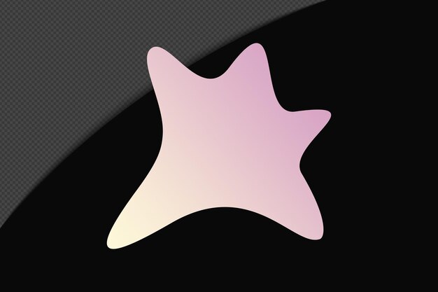 abstract shape transparent gradient element with pink soft color template psd png design