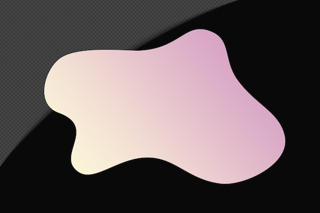 PSD abstract shape transparent gradient element with pink soft color template psd png design