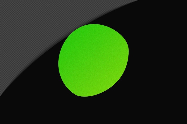 abstract shape transparent grainy gradient element with neon green color template psd png design