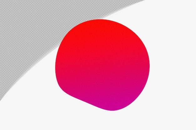 abstract shape transparent grainy gradient element with red color template psd png design