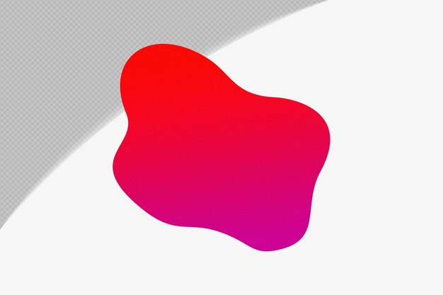 PSD abstract shape trasparente grainy gradient element con modello di colore rosso psd png design