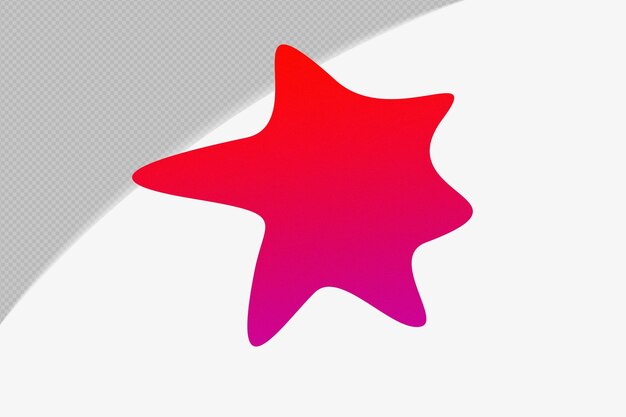 abstract shape transparent grainy gradient element with red color template psd png design