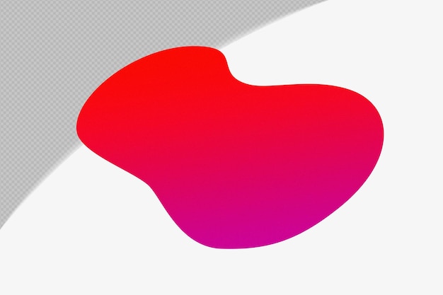 abstract shape transparent grainy gradient element with red color template psd png design