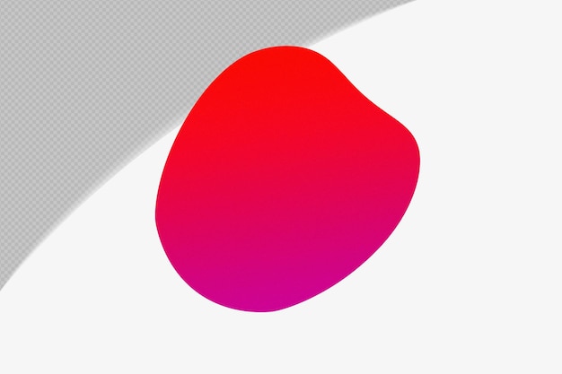 abstract shape transparent grainy gradient element with red color template psd png design