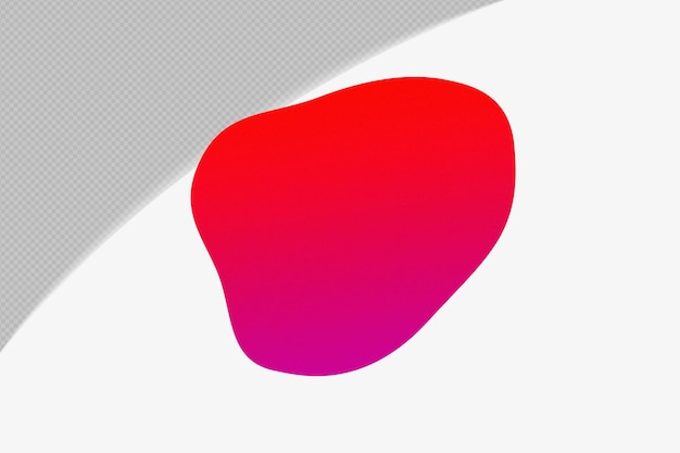 abstract shape transparent grainy gradient element with red color template psd png design
