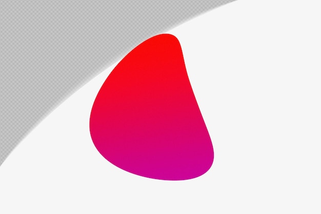 Abstract Shape transparent Grainy Gradient Element with Red Color template psd png design
