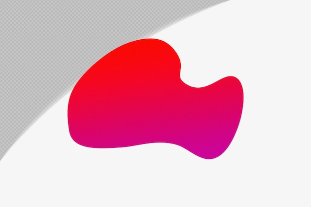 abstract shape transparent grainy gradient element with red color template psd png design
