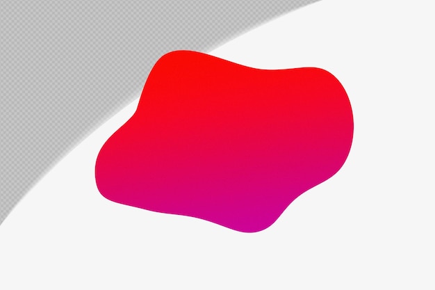 abstract shape transparent grainy gradient element with red color template psd png design