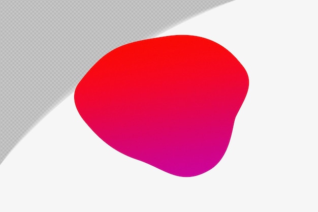 abstract shape transparent grainy gradient element with red color template psd png design