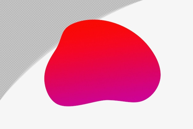 abstract shape transparent grainy gradient element with red color template psd png design