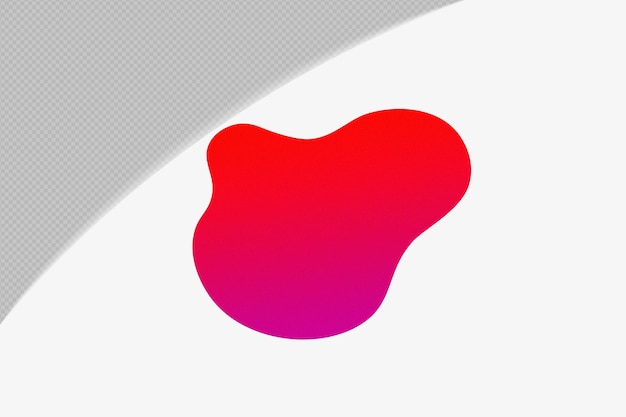 Abstract Shape transparent Grainy Gradient Element with Red Color template psd png design