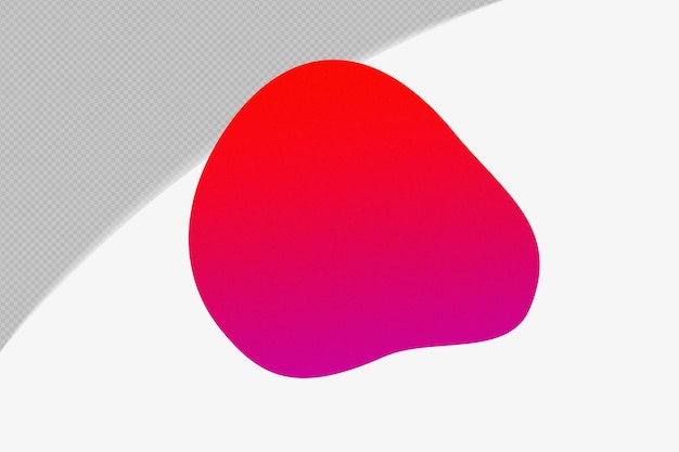 abstract shape transparent grainy gradient element with red color template psd png design