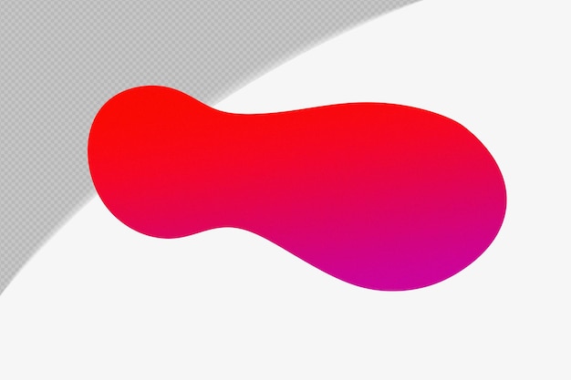 Abstract shape trasparente grainy gradient element con modello di colore rosso psd png design