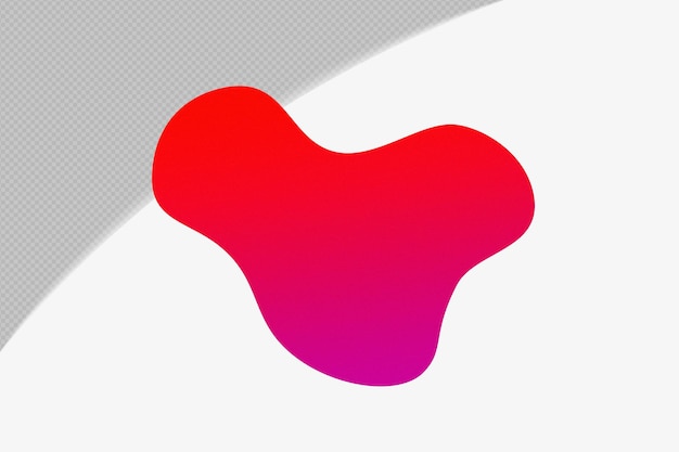 abstract shape transparent grainy gradient element with red color template psd png design