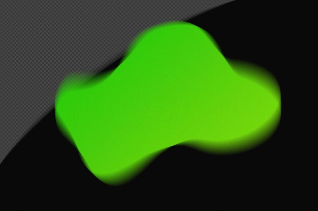 abstract shape transparent mesh grainy blur gradient element with neon green color template psd png design