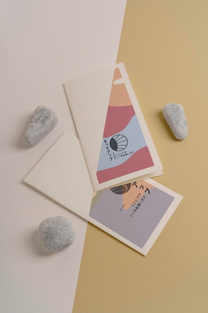 Abstract shapes brochure mock-up