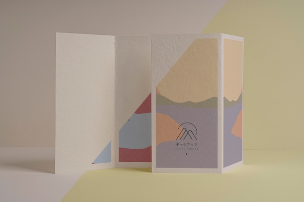 Abstract shapes brochure mock-up