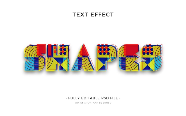 Abstract shapes text effect