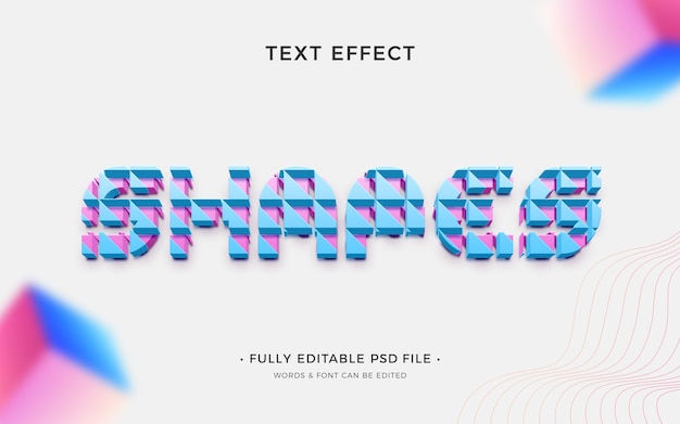 PSD abstract shapes text effect