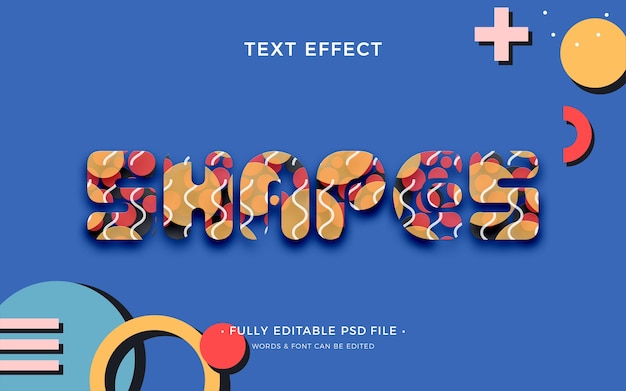 Abstract shapes text effect