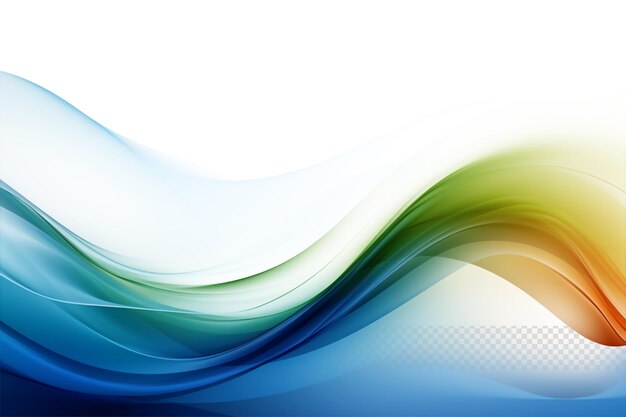 Abstract shining waves curves in transparent background