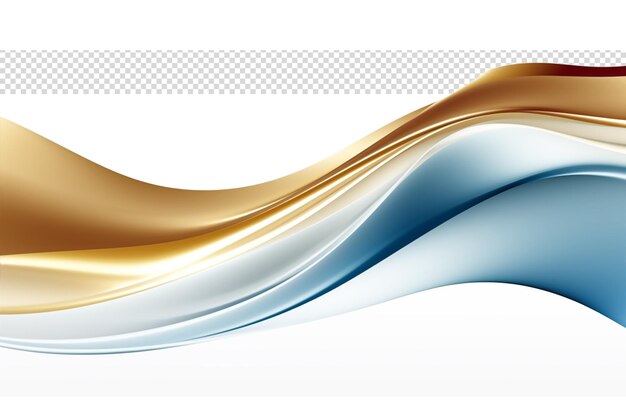 PSD abstract shining waves curves in transparent background