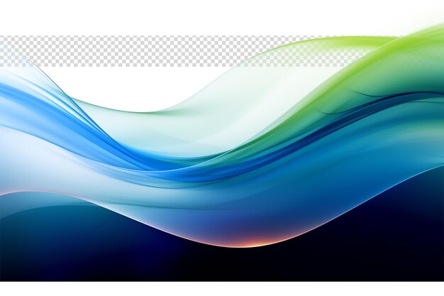 PSD abstract shining waves curves in transparent background