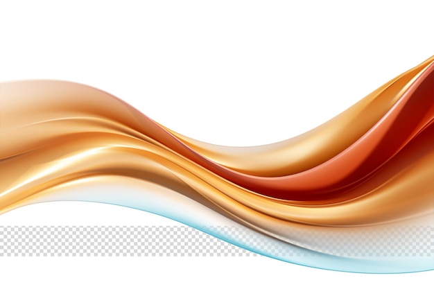 PSD abstract shining waves curves in transparent background