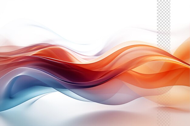 PSD abstract shining waves curves in transparent background