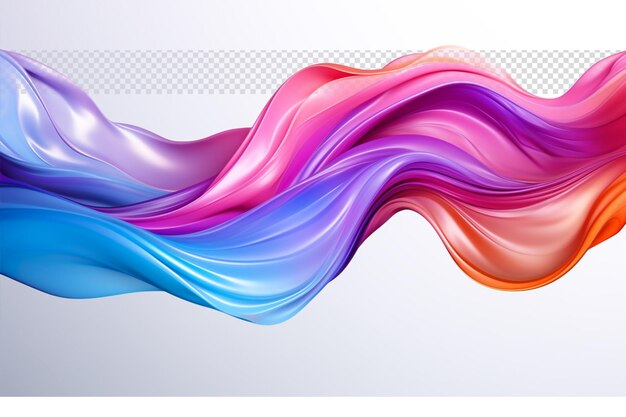 PSD abstract shining waves curves in transparent background