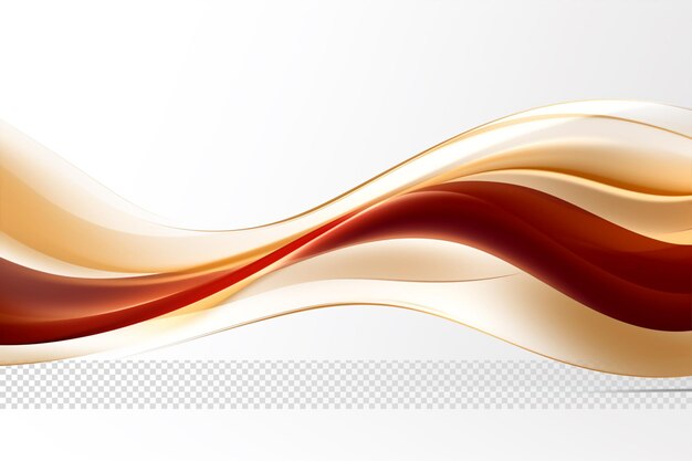 PSD abstract shining waves curves in transparent background