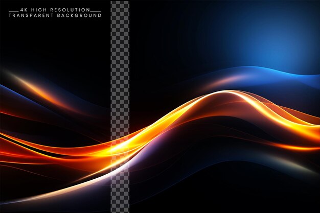 Abstract design elegante sfondo d'onda di movimento di velocità su psd trasparente