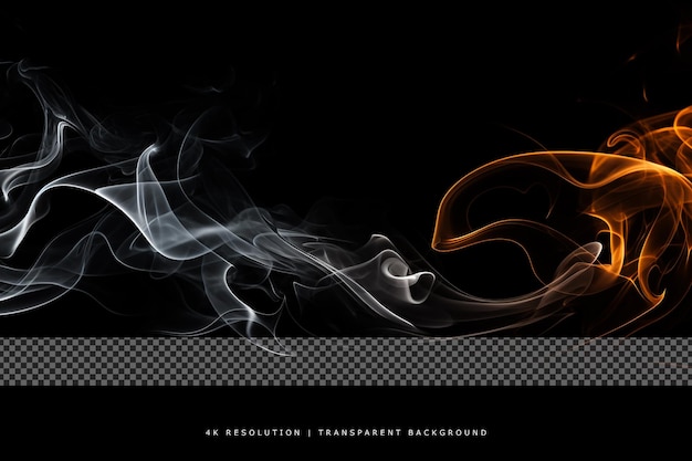 PSD abstract smoke overlay on transparent background