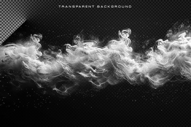 Abstract smoke overlay on transparent background