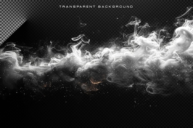 PSD abstract smoke overlay on transparent background