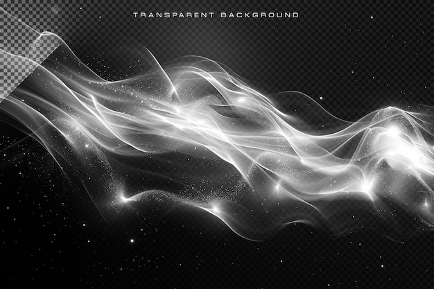 Abstract smoke overlay on transparent background
