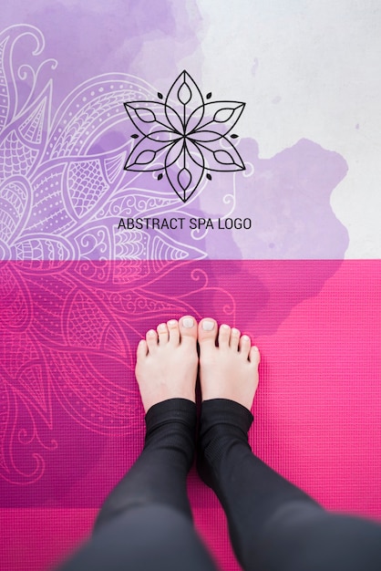 abstract spa salon logo template
